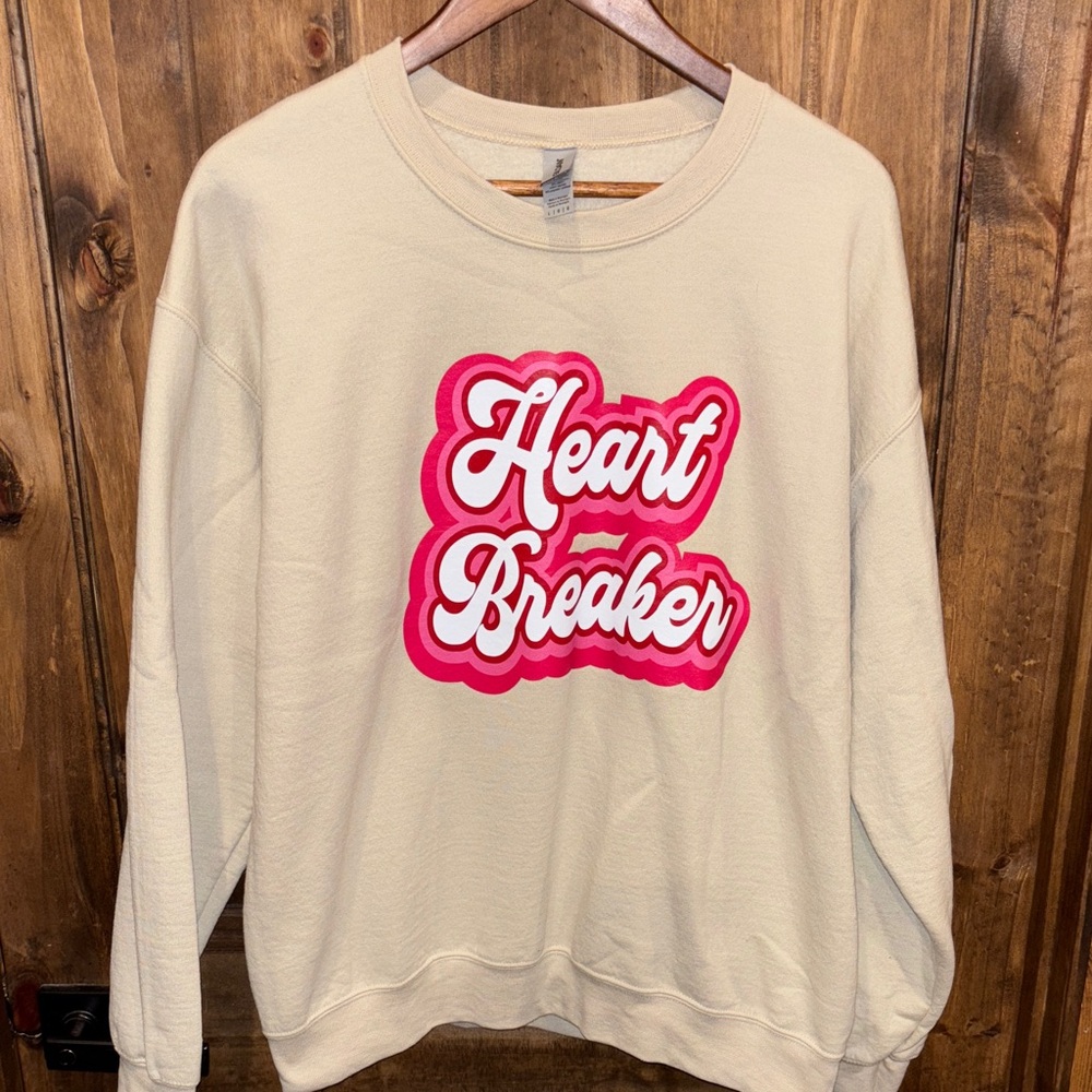 Gildan Cream Heart Breaker Sweater